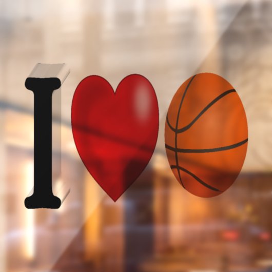 Basketball Fan Raamsticker (Vel 2)