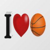 Basketball Fan Raamsticker (Vel)