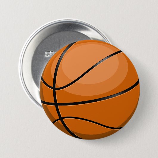 Basketball Fan Ronde Button 7,6 Cm (Voorkant /achterkant)