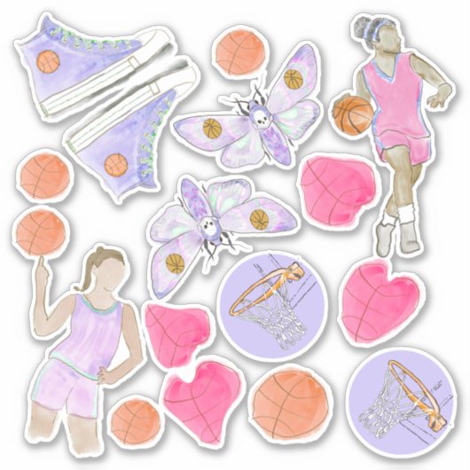 Basketball Fan Sticker (Voorkant)