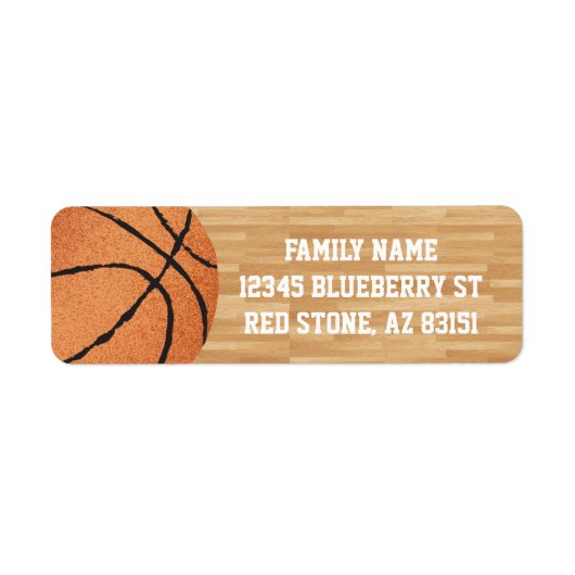 Basketball Fans Etiket (Voorkant)