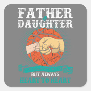 Basketball Father en Girl Vierkante Sticker