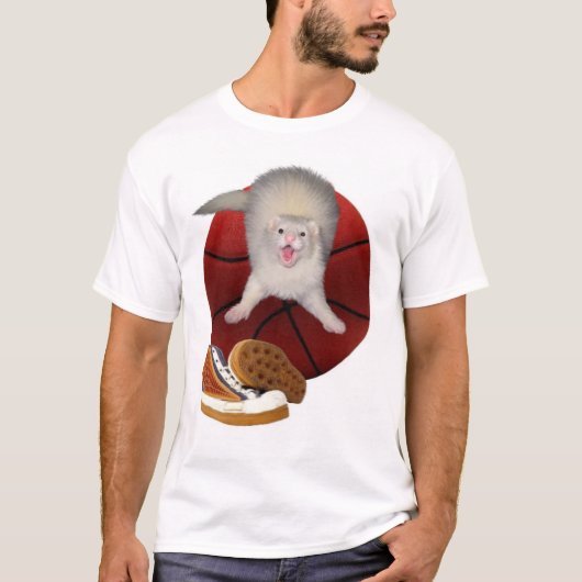 Basketball Ferret T-shirt (Voorkant)