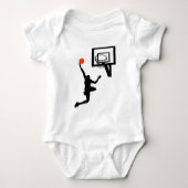 Basketball Figuur die een Lay-up doet Romper (Voorkant)
