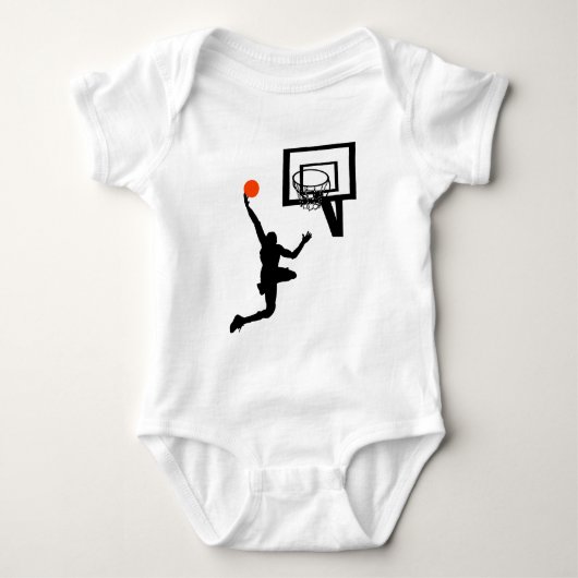 Basketball Figuur die een Lay-up doet Romper (Voorkant)
