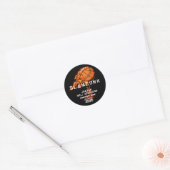Basketball Fireball Sport Team Afstuderen Pet Topp Ronde Sticker (Envelop)