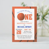 Basketball First Birthday Kaart (Staand voorkant)