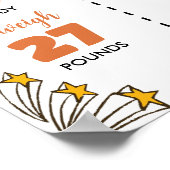 Basketball First Birthday Milestone Sign. Poster (Hoek)