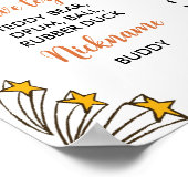 Basketball First Birthday Milestone Sign. Poster (Hoek)