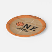 Basketball First Birthday Papieren Bordje (Gekanteld)
