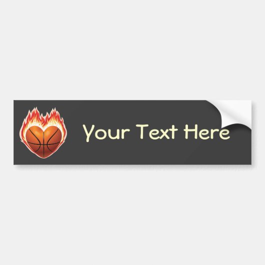 Basketball Flame (gepersonaliseerde) Bumpersticker (Voorkant)