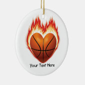 Basketball Flame Ornament (gepersonaliseerd) (Rechts)