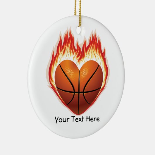 Basketball Flame Ornament (gepersonaliseerd) (Rechts)