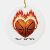 Basketball Flame Ornament (gepersonaliseerd) (Voorkant)