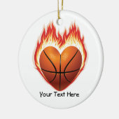 Basketball Flame Ornament (gepersonaliseerd) (Links)