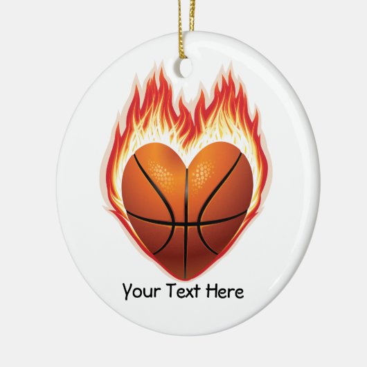 Basketball Flame Ornament (gepersonaliseerd) (Links)