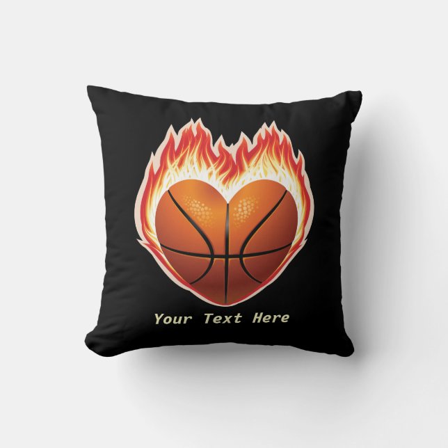 Basketball Flame Sierkussen (Voorkant)