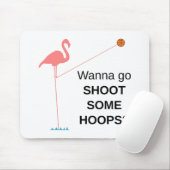 Basketball Flamingo Mousepad Muismat (Met muis)