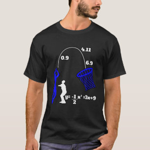 Basketball-formule Ontwerp van sport en Wiskunde T-shirt