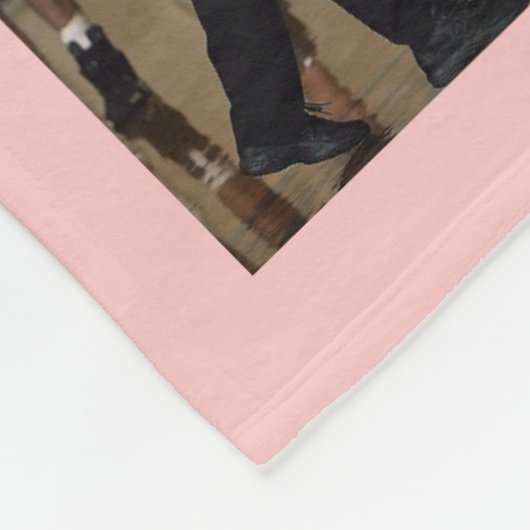 Basketball fotocollage abrikozenroze fleece deken (Hoek)