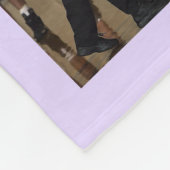 Basketball fotocollage bleek lavender lila fleece deken (Hoek)