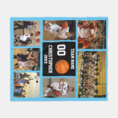 Basketball-fotocollage fleece deken (Voorkant (Horizontaal))