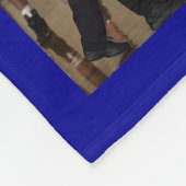 Basketball fotocollage fleece Navy blue deken (Hoek)