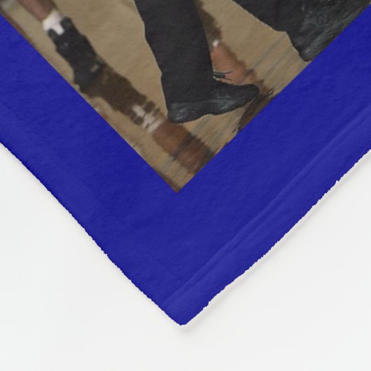 Basketball fotocollage fleece Navy blue deken (Hoek)