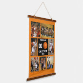 Basketball-fotocollage, gepersonaliseerd sinaasapp hangend wandkleed (Gebogen)