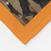 Basketball-fotocollage oranje fleece deken (Hoek)
