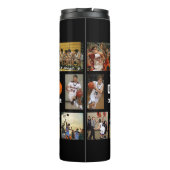 Basketball-fotocollage Oranje Thermosbeker (Achterkant)