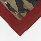 Basketball fotocollage rode wijn fleece deken (Hoek)