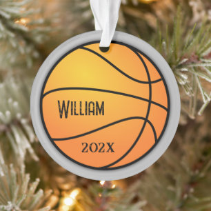 Basketball-fotosjabloon kerstversiering ornament