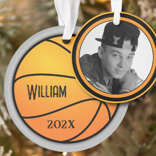 Basketball-fotosjabloon kerstversiering ornament