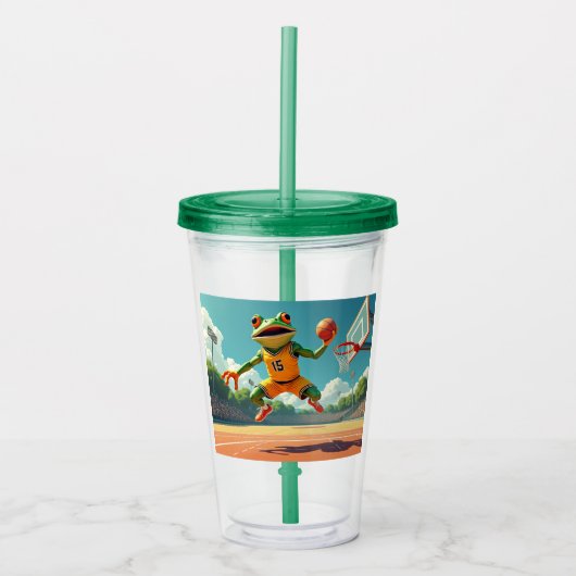Basketball Frog acryl tumbler Drinkbeker (Voorkant)