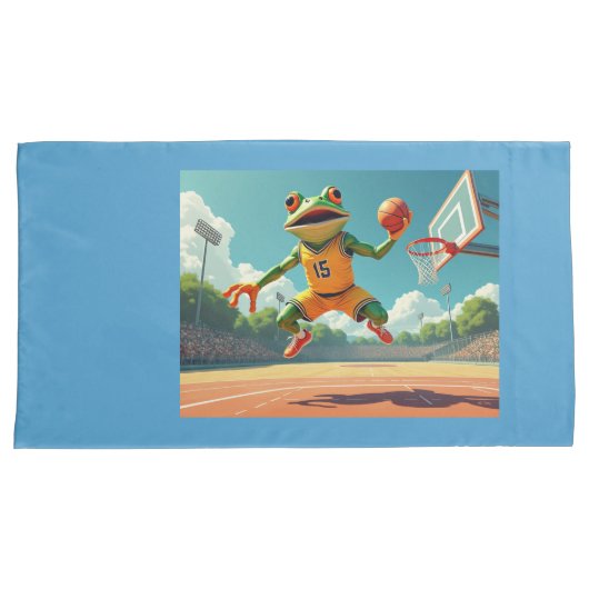 Basketball Frog King kussenslopen paar (Voorkant-Rechts)