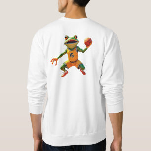 Basketball Frog mannen wit sweatshirt terug