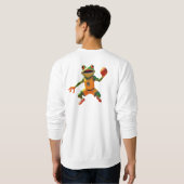 Basketball Frog mannen wit sweatshirt terug (Achterkant volledig)