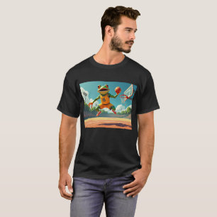 Basketball Frog mannen zwart T-shirt