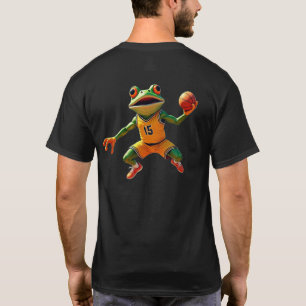 Basketball Frog mannen zwart T-shirt terug