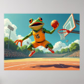 Basketball Frog mat poster (Voorkant)