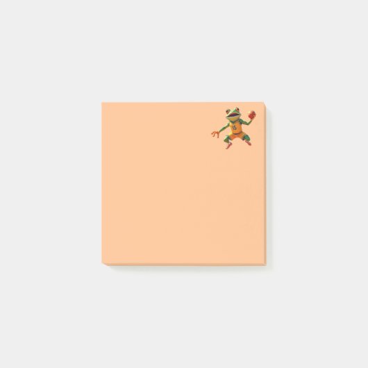 Basketball Frog oranje notitieblokken Post-it® Notes (Voorkant)