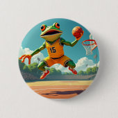 Basketball Frog-toets Ronde Button 5,7 Cm (Voorkant)