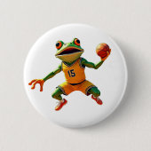 Basketball Frog white button (Voorkant)