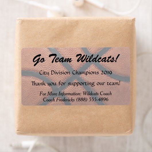 Basketball Fundraiser-fleslabels Etiket (Insitu)