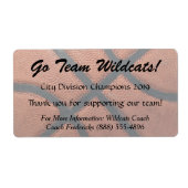 Basketball Fundraiser-fleslabels Etiket (Voorkant)