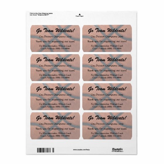 Basketball Fundraiser-fleslabels Etiket (Full Sheet)