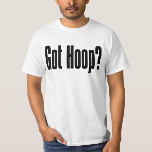 BASKETBALL FUNNY HUMOR 'GOT HOOP'? JOCK T-SHIRT (Voorkant)