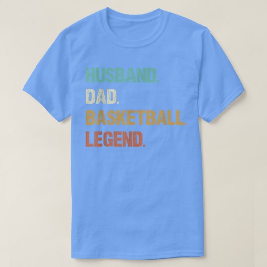 Basketball Funny Husband Dad Legend Vaderdag 2 T-shirt (Design voorkant)
