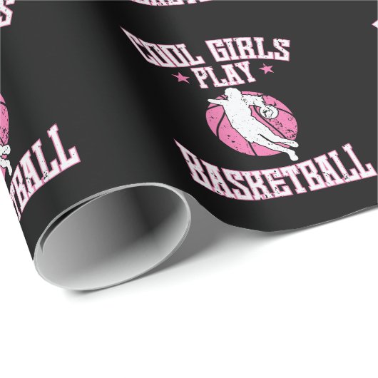 Basketball für Mädchen "Cool Girls play Basketball Cadeaupapier (Rol Hoek)